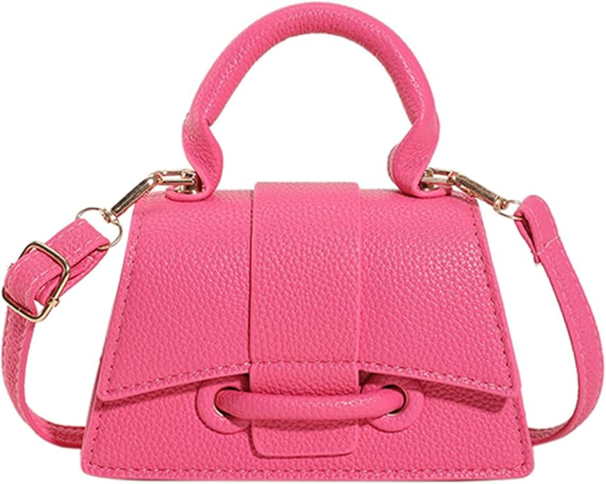 Ayliss Micro Mini Crossbody Handbag Women's Purse Clutch Cute Mini Trendy Bag Top Handle PU Leath... | Amazon (US)