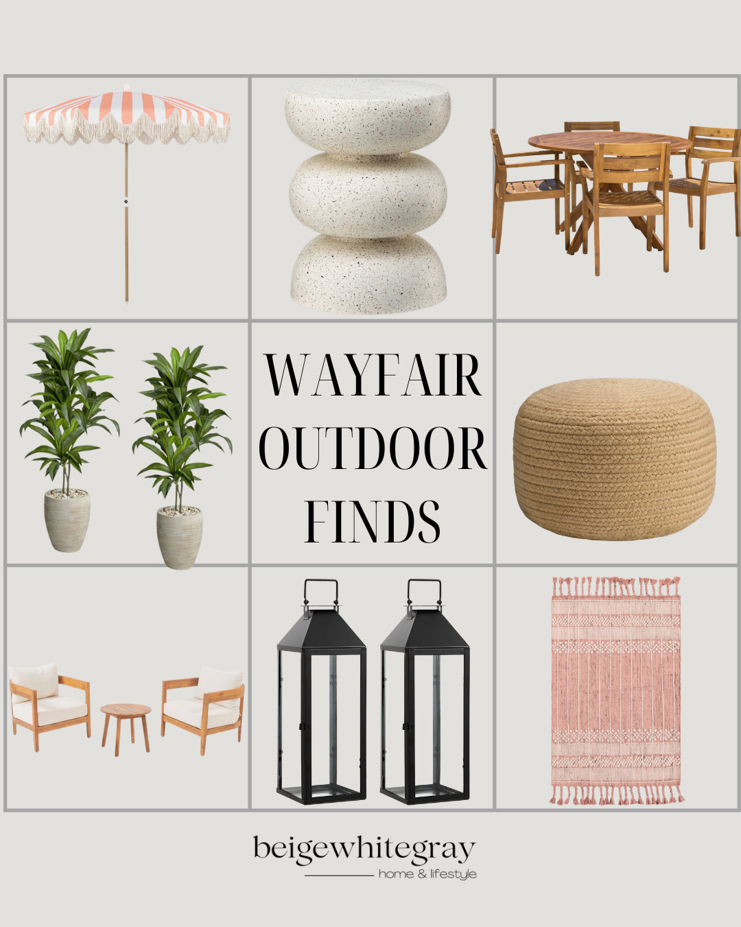 Wayfair outdoor finds, patio decor inspiration, outdoor furniture finds, outdoor styling ideas, summer patio decor, outdoor entertaining ideas, woven outdoor decor, patio furniture inspiration, backyard refresh ideas, affordable outdoor decor, neutral patio styling, outdoor lounge setup, summer outdoor living, patio aesthetic, cozy backyard inspiration

#LTKSeasonal #LTKHome