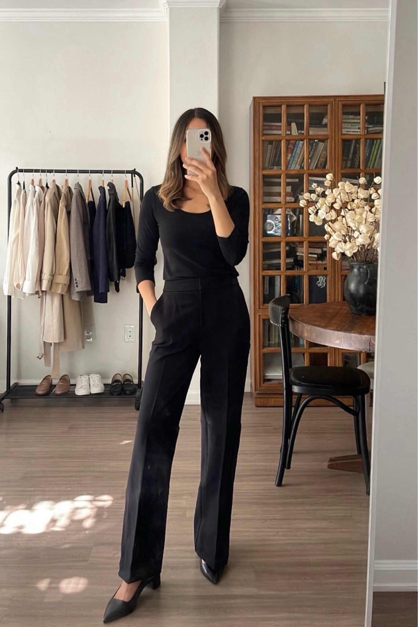 Classic all black workwear 🖤 pair with long coat for winter 

• boden work pants - super comfy 
• classic black low work heels 

#LTKSeasonal #LTKStyleTip #LTKWorkwear
