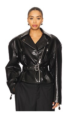 Ronny Kobo Lilou Jacket in Black from Revolve.com | Revolve Clothing (Global)