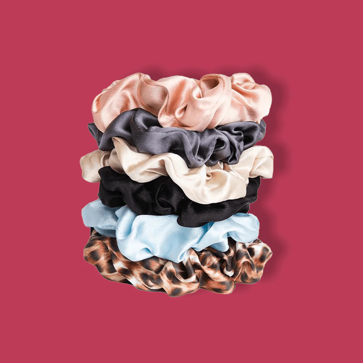 100% Silk Scrunchies - 6 Pack | DISCOVER NIGHT
