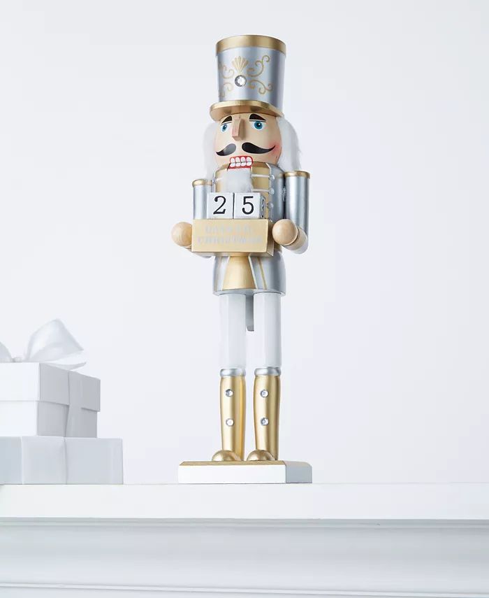 Holiday Lane Shine Bright Gold- & Silver-Tone Countdown Nutcracker, Created for Macy's & Reviews ... | Macys (US)