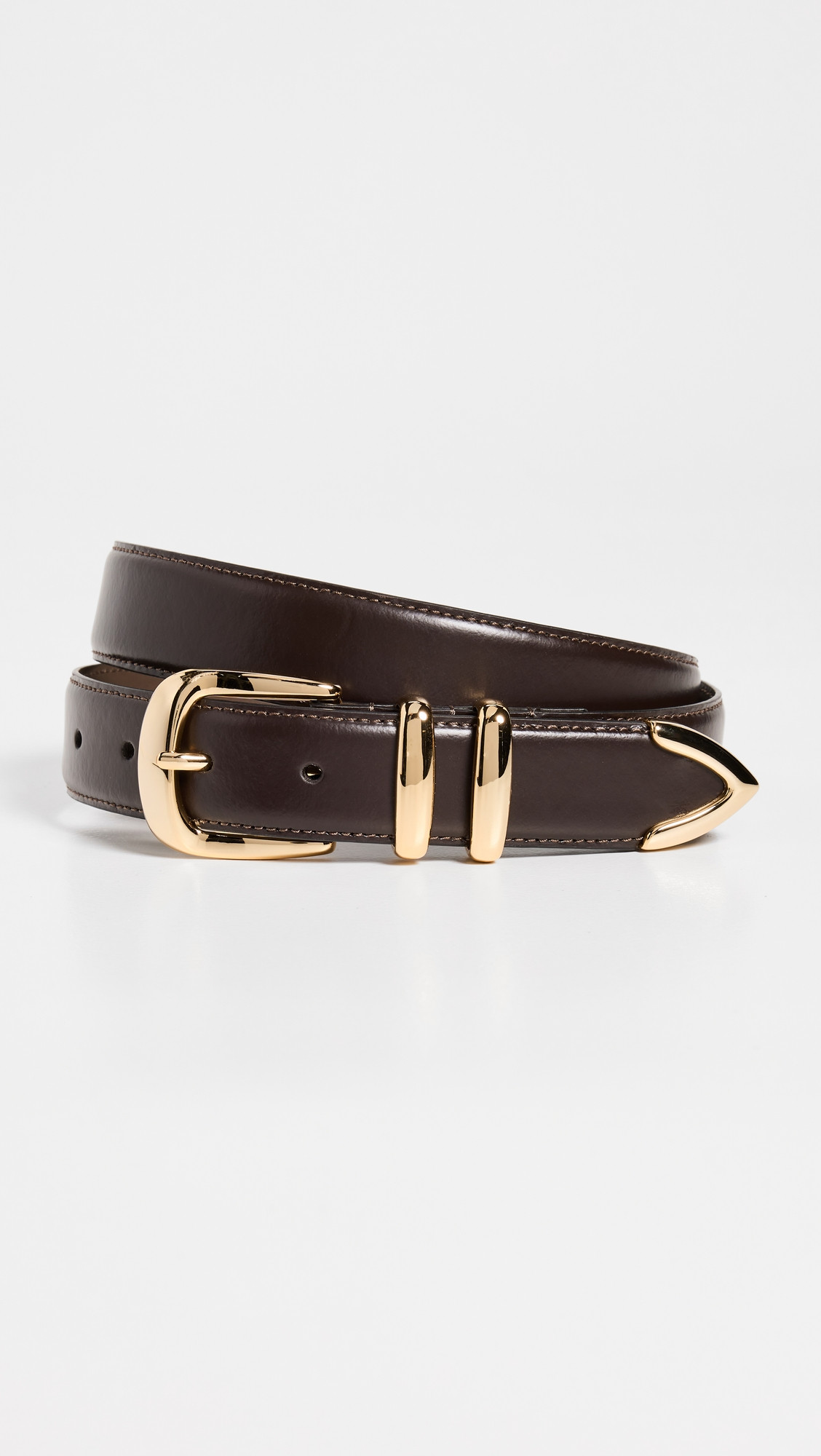 Favorite Daughter The Jordan Belt Dk. Brown/Gold S | Shopbop