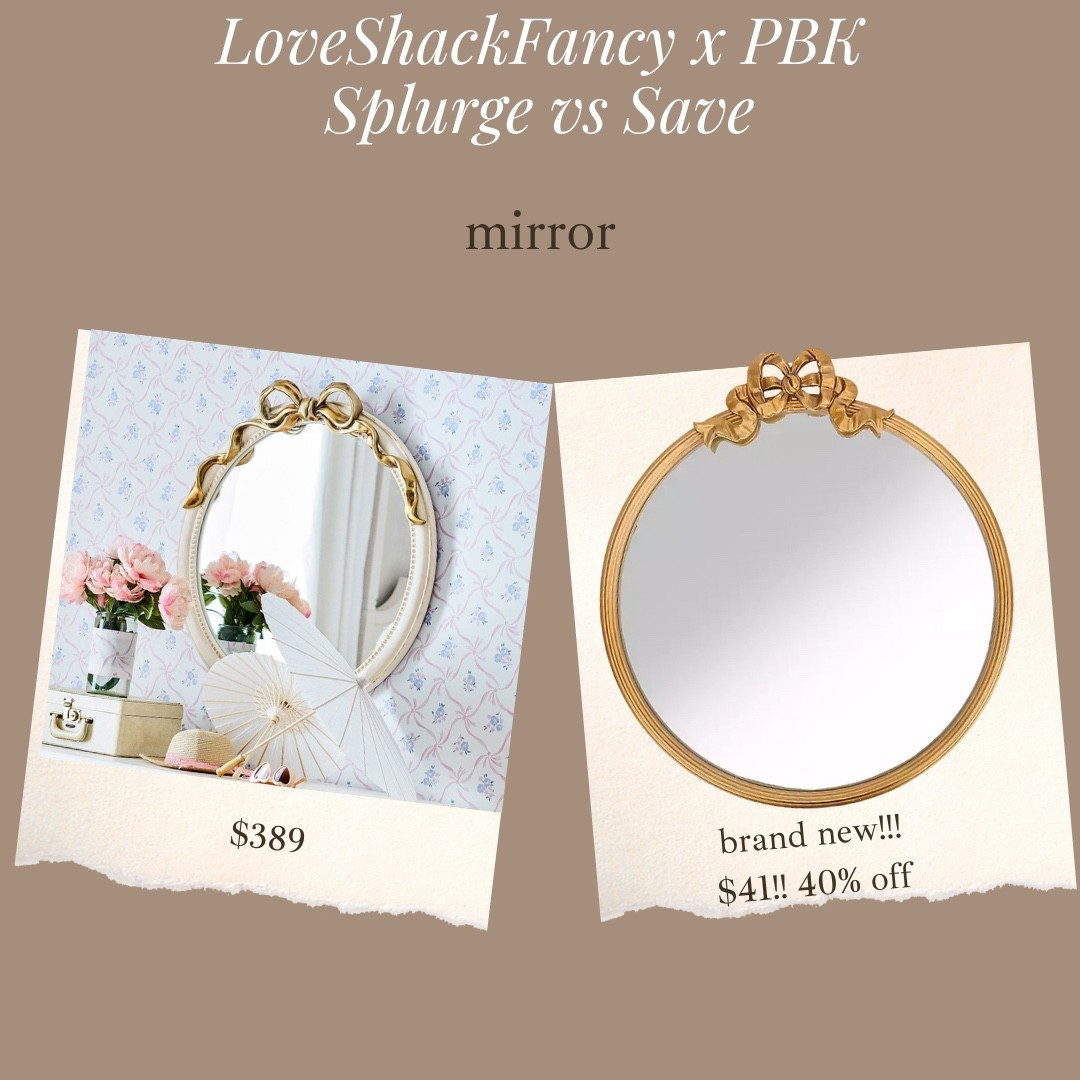 I’ve been in love with this loveshackfancy x pottery barn kids bow mirror forever! This stunning inspired mirror recently launched & it’s 40% off!!! Perfect for little girls room, Christmas decor, or bathroom!! 

#LTKHoliday #LTKGiftGuide #LTKFindsUnder50