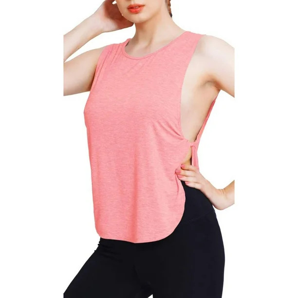 VENUZOR Women's Workout Crop Tank Tops Cropped Muscle Running Tees Quick Dry Gym Yoga Shirts Loos... | Walmart (US)