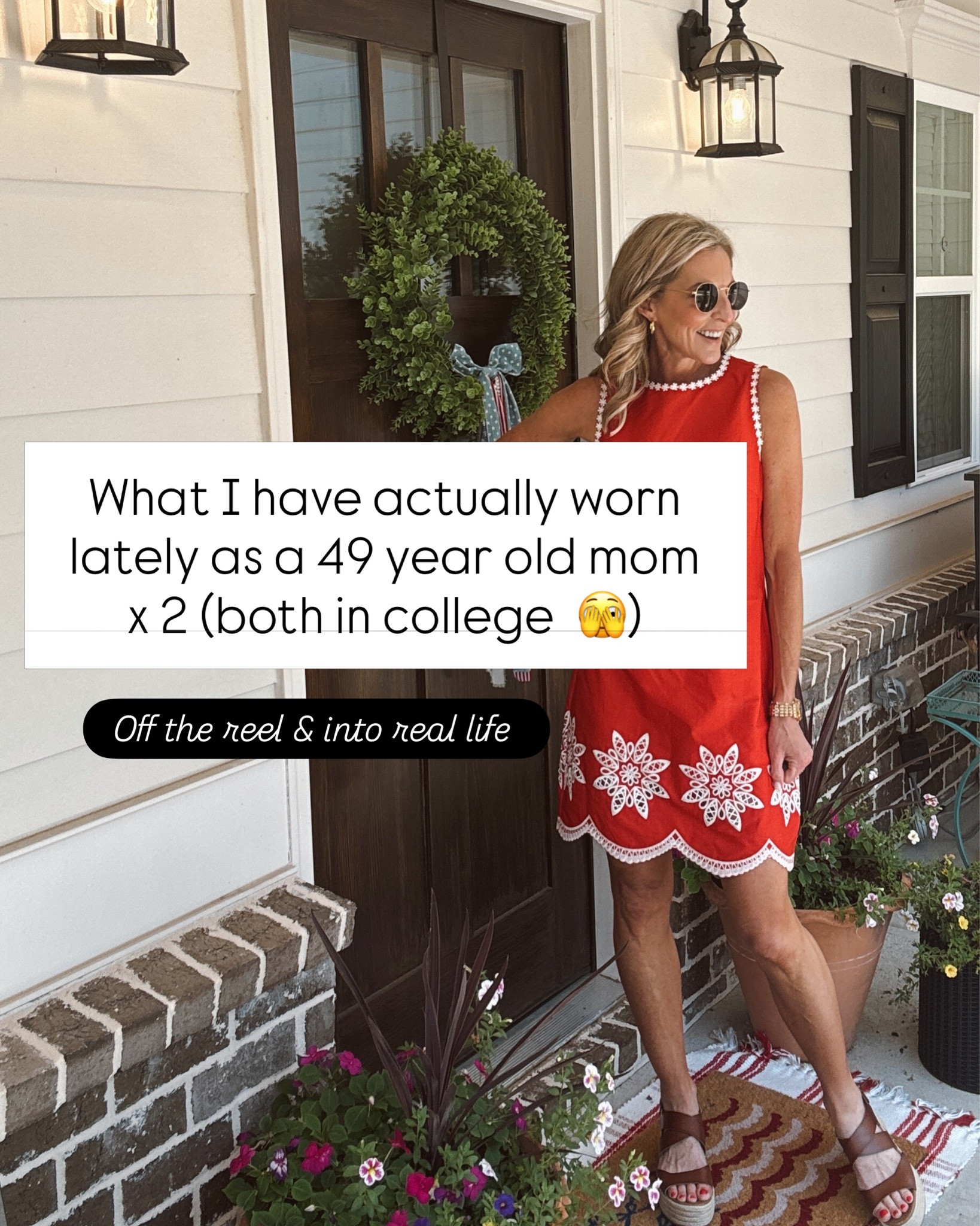 Off the reel & into real life 🤍 These are the outfits I’ve actually been reaching for lately as a 49-year-old mom with both boys in college. Comment LINKS and I’ll send everything your way!

From everyday errands and summer lunches to weddings, travel days, workouts, and everything in between… these are the pieces that made it into real life, not just a reel.

summer outfit ideas, outfits for women over 40, fashion over 40, fashion over 50, everyday style, casual chic outfits, teacher style, summer dresses, vacation outfits, coastal style, classic style, affordable fashion, Walmart fashion, Target style, Amazon fashion, midsize style inspiration, mom style, real life outfits, capsule wardrobe, summer fashion trends, feminine style, preppy style, what I wore this week, outfit inspiration, easy summer outfits, wearable fashion, timeless style, over 40 fashion blogger, summer wardrobe essentials, casual summer looks, everyday fashion for women over 40 💙☀️ https://liketk.it/6fMGr