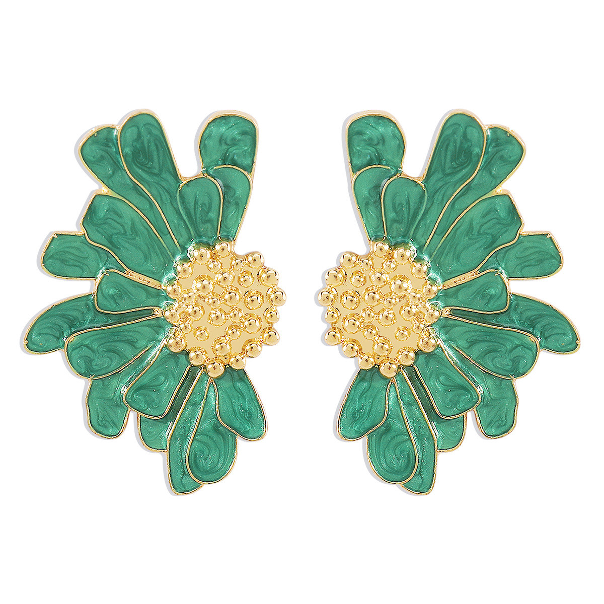 Half Flower Design Elegant Sexy Stud Earrings Copper Plated - Temu | Temu Affiliate Program