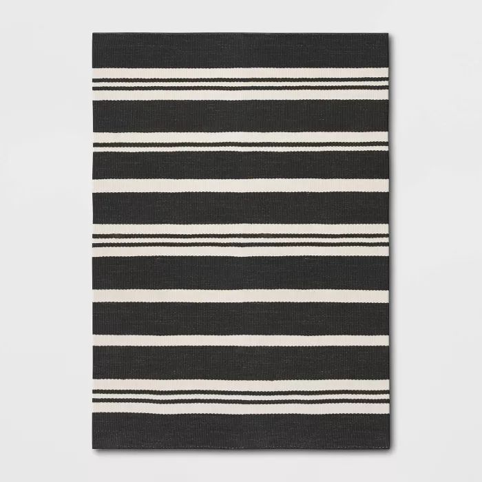 Outdoor Rug Black Stripe - Threshold™ Designed with Studio McGee | Target