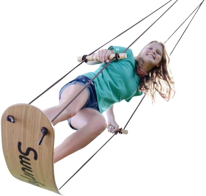 Swurfer The Original Tree Swing Stand Up Surfing Swing with Skateboard Seat Design and Adjustable... | Amazon (US)
