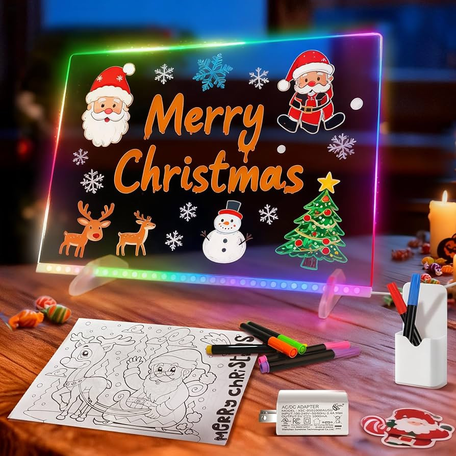 Lumiboard Led Drawing Board with 8 Colors 6 Modes -13.7"X10" Led Note Board with Colors, Cosmody ... | Amazon (US)