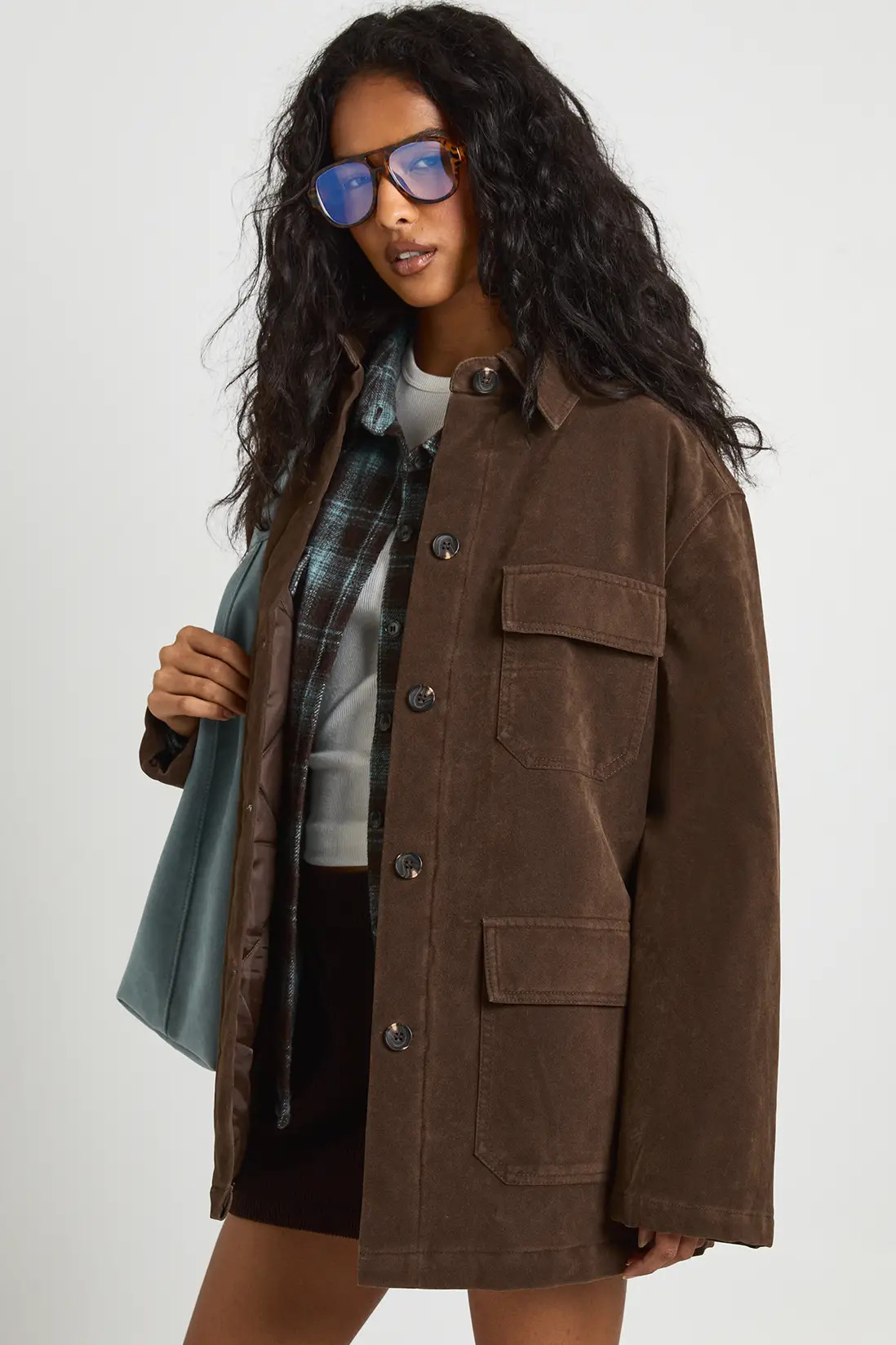 Suede Look Utility Pocket Jacket | Boohoo.com (UK & IE)
