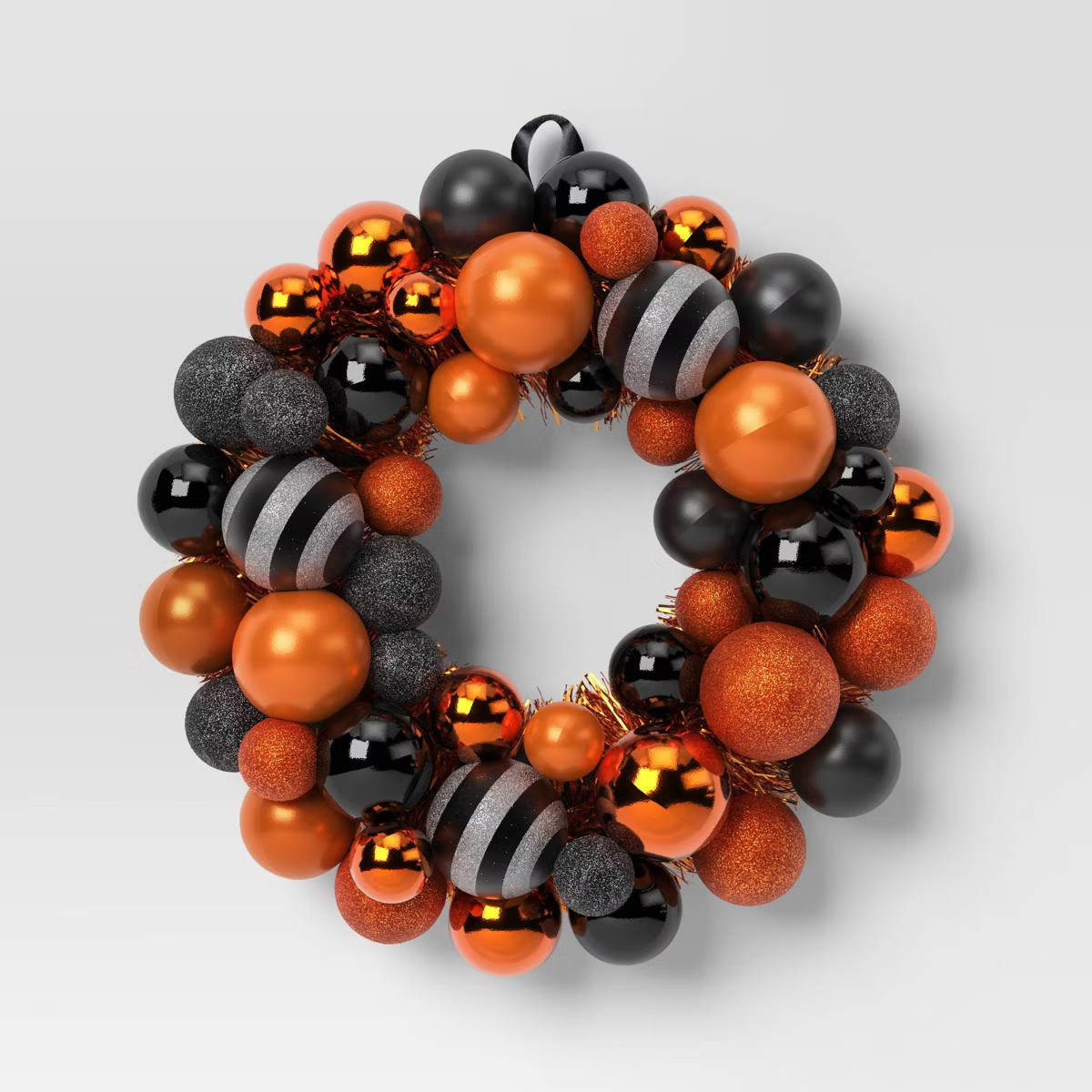 16" Artificial Wreath with Bulb Option Orange/Black - Hyde and EEK! Boutique™ | Target
