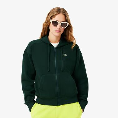 Lacoste Women's Zip-Up Piqué Hoodie - 38 | Lacoste (US)