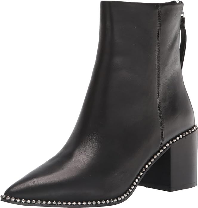Amazon.com | Steve Madden Women's Aquarius Ankle Boot, Black Leather, 7.5 | Ankle & Bootie | Amazon (US)
