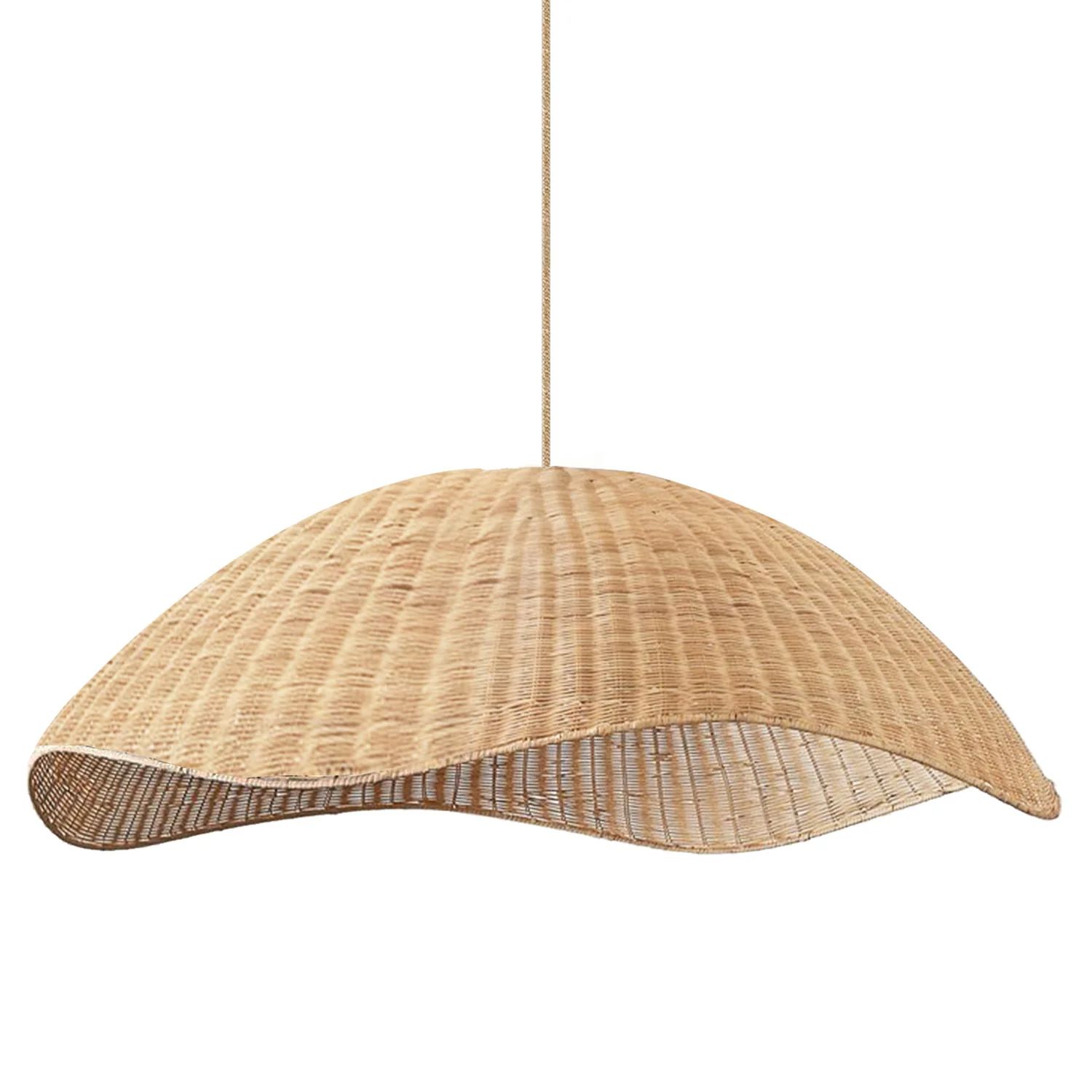 Nana Vermiculate Rattan Pendant Light | Rowabi