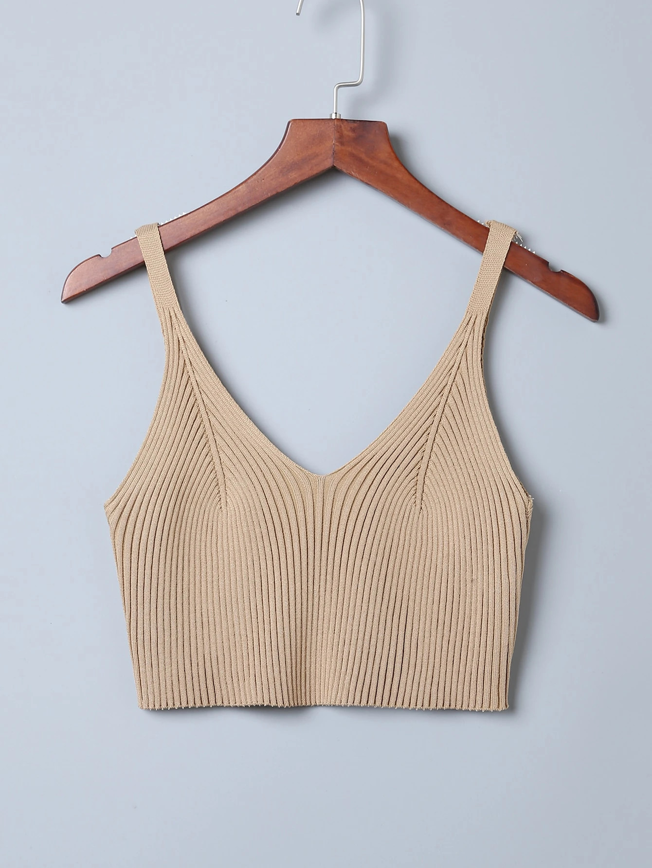 Solid Ribbed Knit Top | SHEIN
