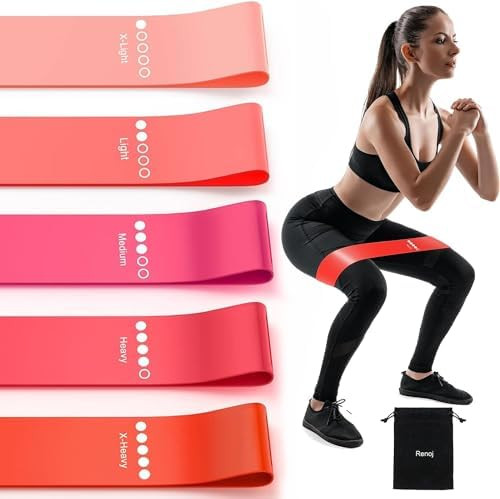 Resistance Bands for Working Out, 5-Pack Elastic Exercise Bands for Strength Training, Stretching... | Amazon (US)