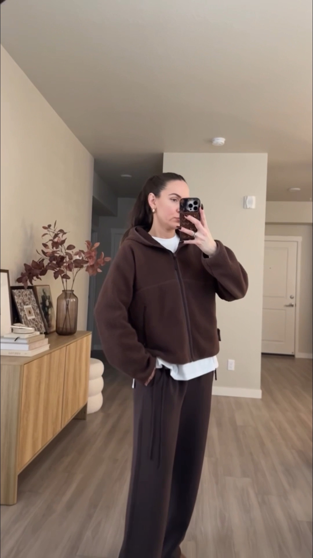 amazon brown fleece jacket 

ps aritzia is on major sale.  linked things i own and love 