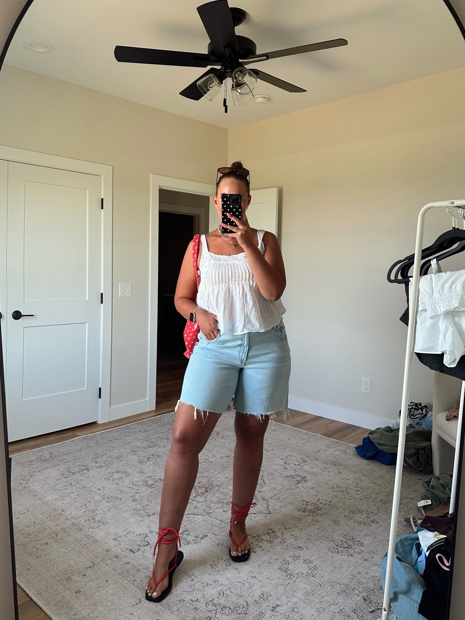 American Eagle tank - large
American Eagle shorts - 16 (sized up 1)


Tall girl fashion, size 14 summer outfit, midsize fashion, midsize mom style, casual summer outfit, summer outfit inspiration, tall women clothing, everyday outfit ideas, mom outfit ideas for summer, summer outfits 2026 women, midsize summer outfits, casual mom outfits, casual outfit ideas

#LTKootd #LTKSaleAlert #LTKTall