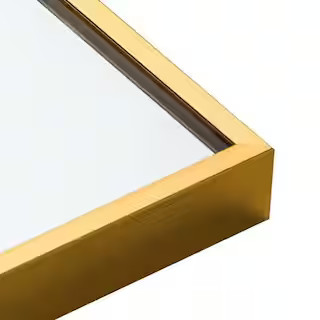 64.17 in. X 21.26 in. Modern Rectangle Oversized Gold Metal Framed Full Length Standing Mirror | The Home Depot