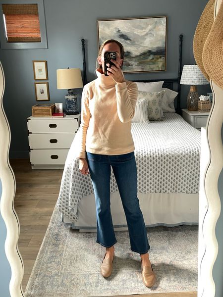 Size down in jeans- loafers are tts (code STRIPESANDWHIMSY10 for 10% off). I get my normal size in park slope Dudley Stephens fleeces. This is Vello fleece in natural blush from a couple years ago

#LTKshoecrush #LTKstyletip #LTKSeasonal