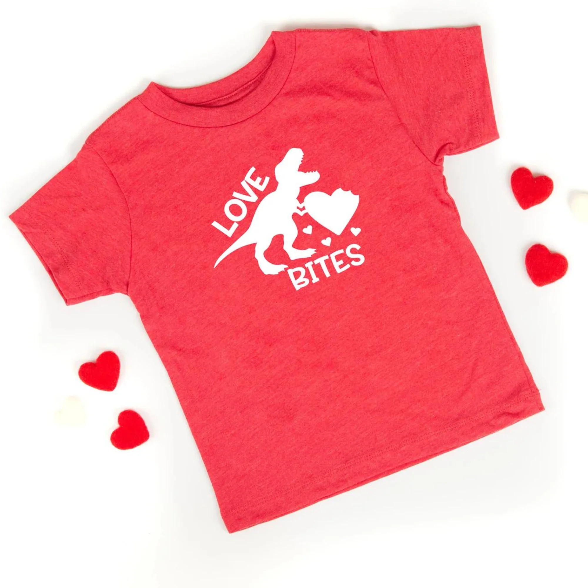 Love Bites Short Sleeve Tee, Heather Red | SpearmintLOVE