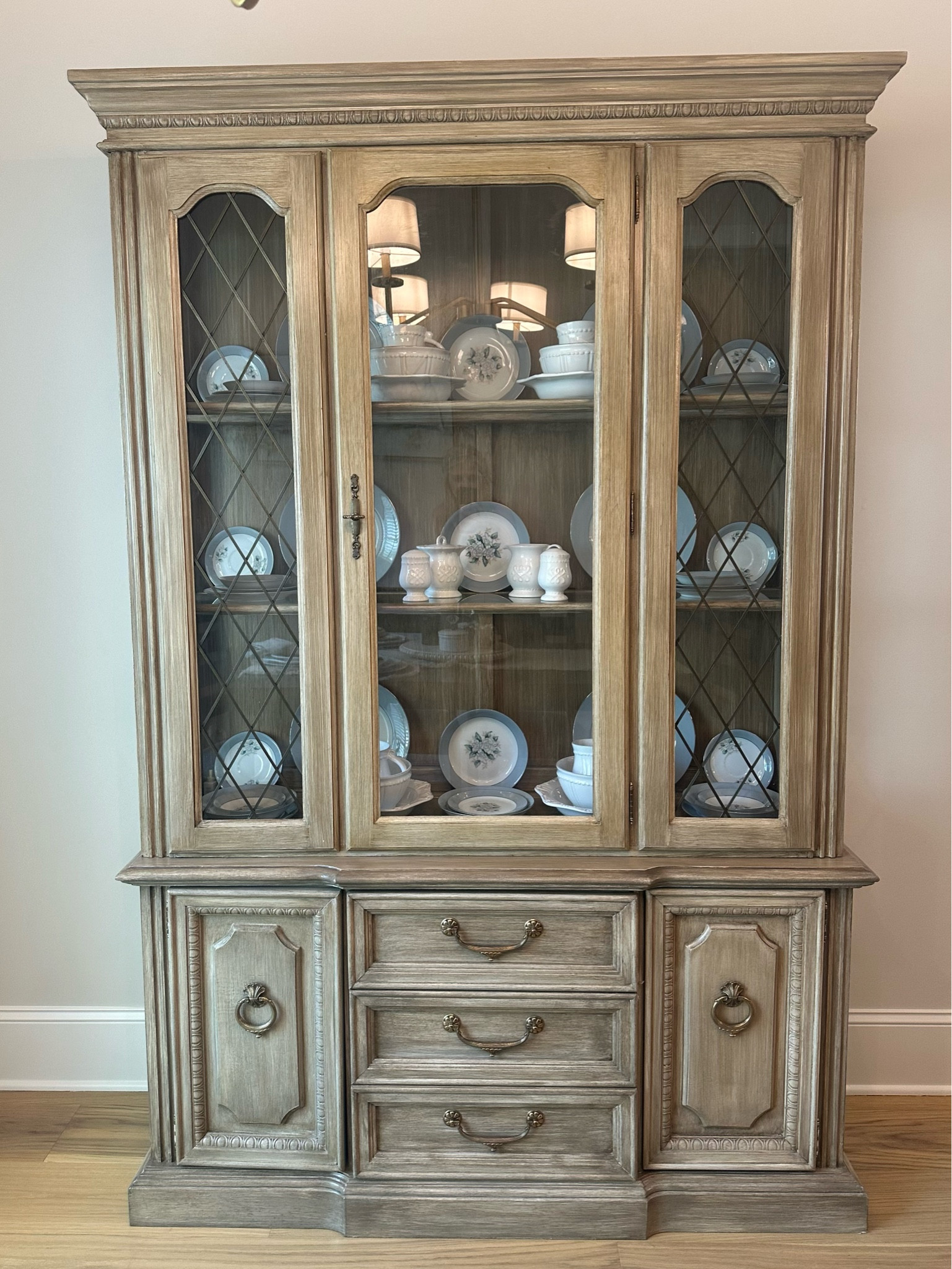 Breathing new life into a treasured family piece ✨ Here’s a little before and after of my recent project, and this one was for a good friend! She trusted me with refurbishing her grandmother’s China cabinet with a fresh makeover that now holds her granny’s china inside! 💕

#LTKHome #LTKStyleTip