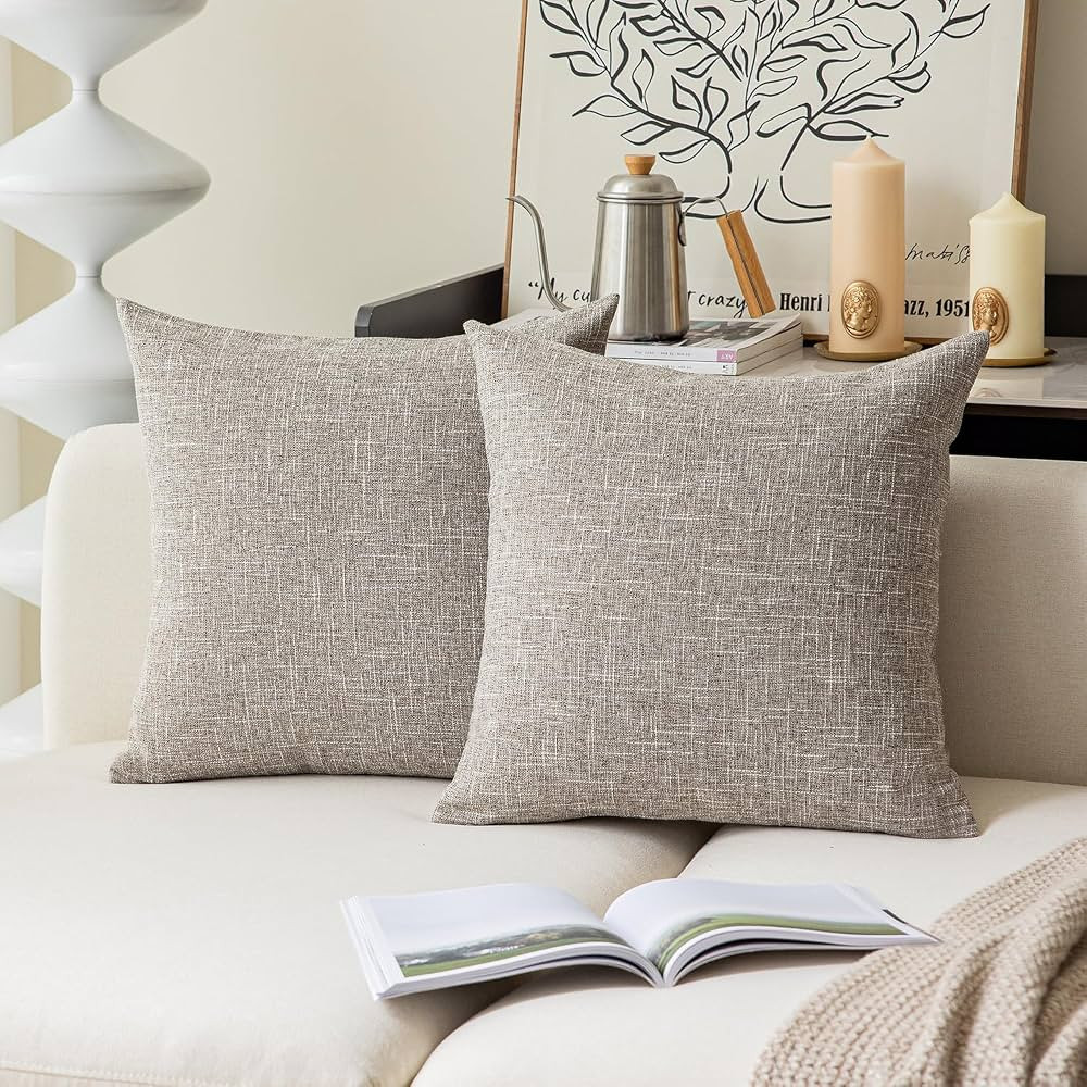Kevin Textile Pillow Cover Faux Linen Toss Soft Throw Cushion Case for Couch, Invisible Zipper, 1... | Amazon (US)