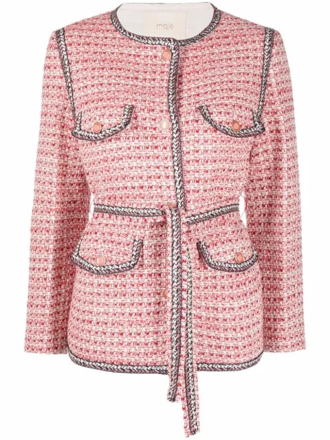 tweed-style belted jacket | Farfetch (RoW)