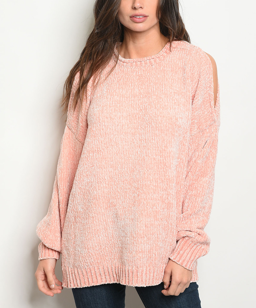 Blush Shoulder-Cutout Sweater - Women | zulily