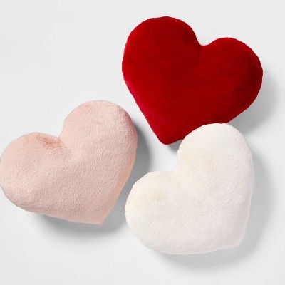 Oversized Faux Fur Valentine's Day Heart Pillow - Threshold™ | Target