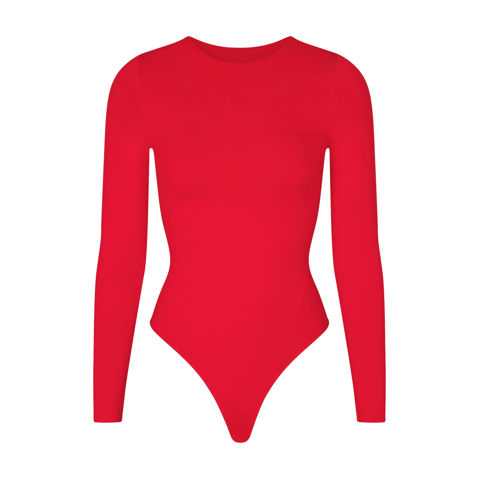 ESSENTIAL CREW NECK LONG SLEEVE BODYSUIT | SKIMS (US)