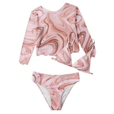 Kids Toddler Baby Girls Spring Summer Print Cotton Sleeveless Quick Dry Beach Swimwear Swimsuit Swim | Walmart (US)