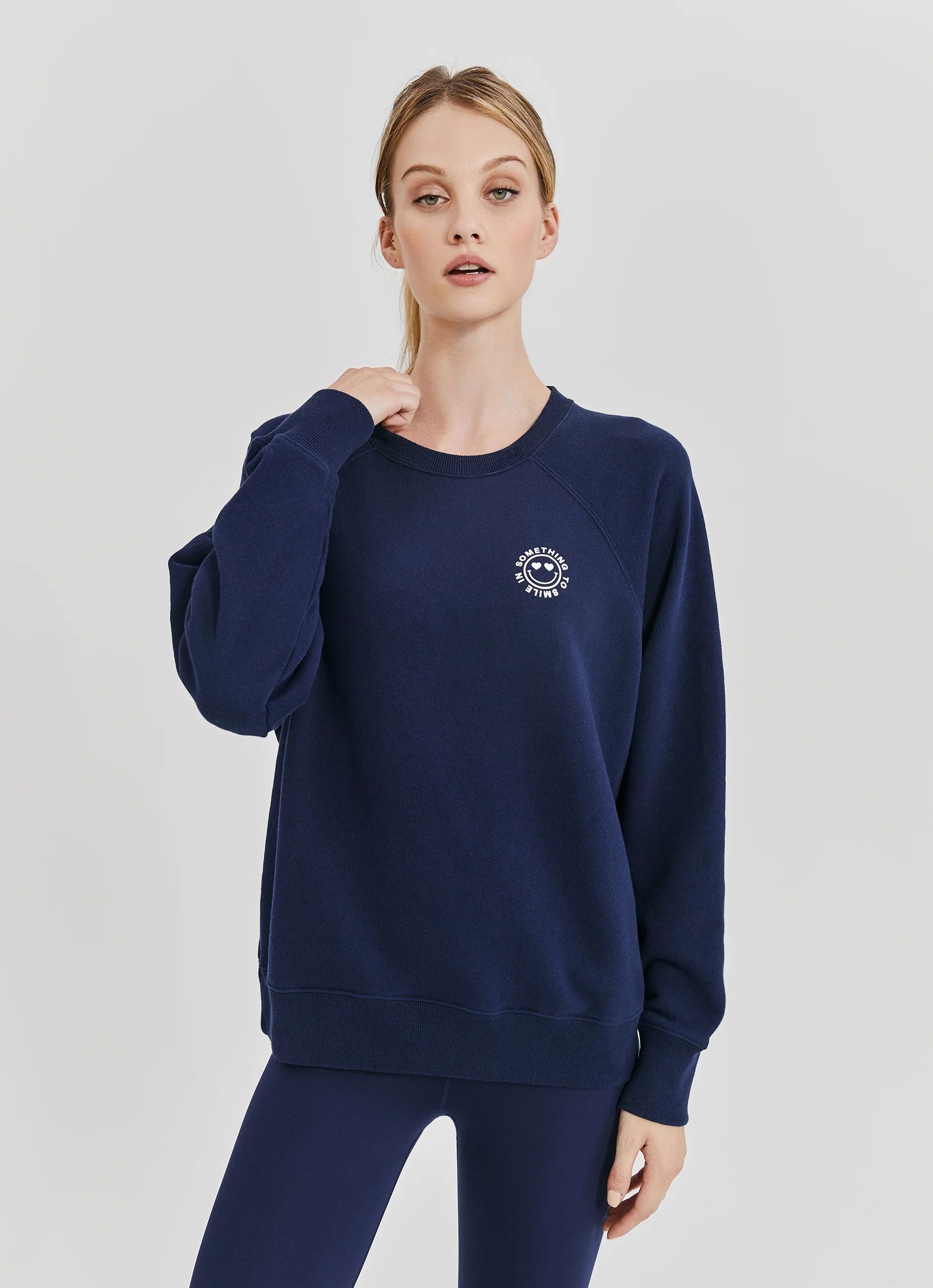 Something to Smile In Sweatshirt | Something Navy