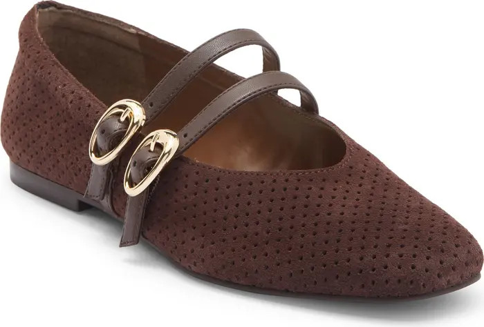 Alenia Perforated Mary Jane Flat (Women) | Nordstrom Rack
