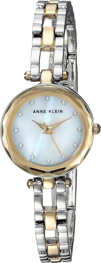 Anne Klein Women's Premium Crystal Accented Open Bracelet Watch | Amazon (US)