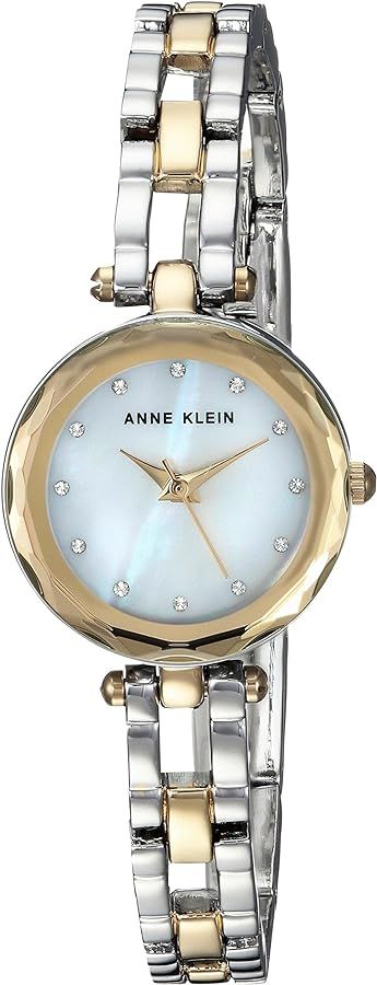 Anne Klein Women's Premium Crystal Accented Open Bracelet Watch | Amazon (US)