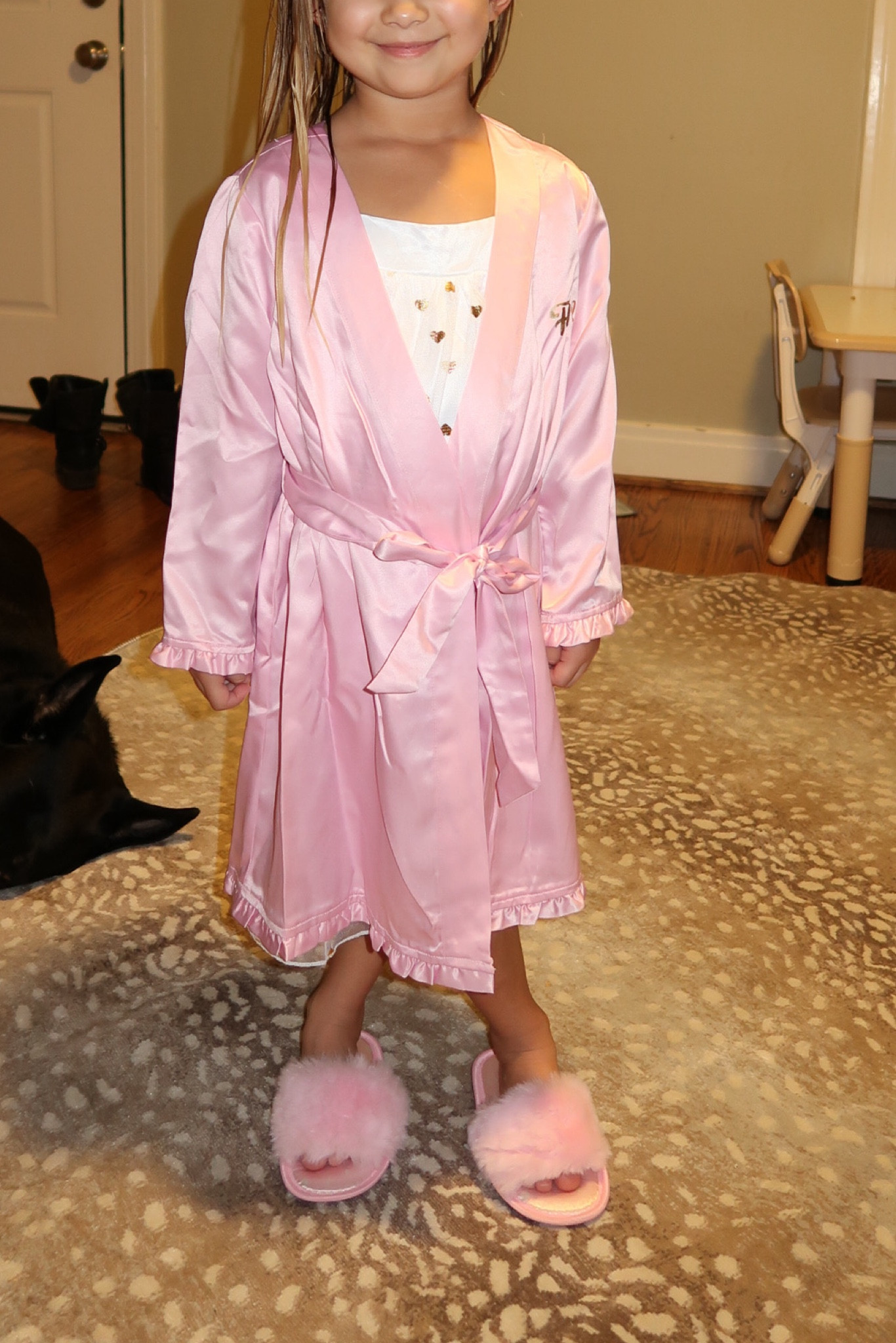 Target little girls pink pajamas 