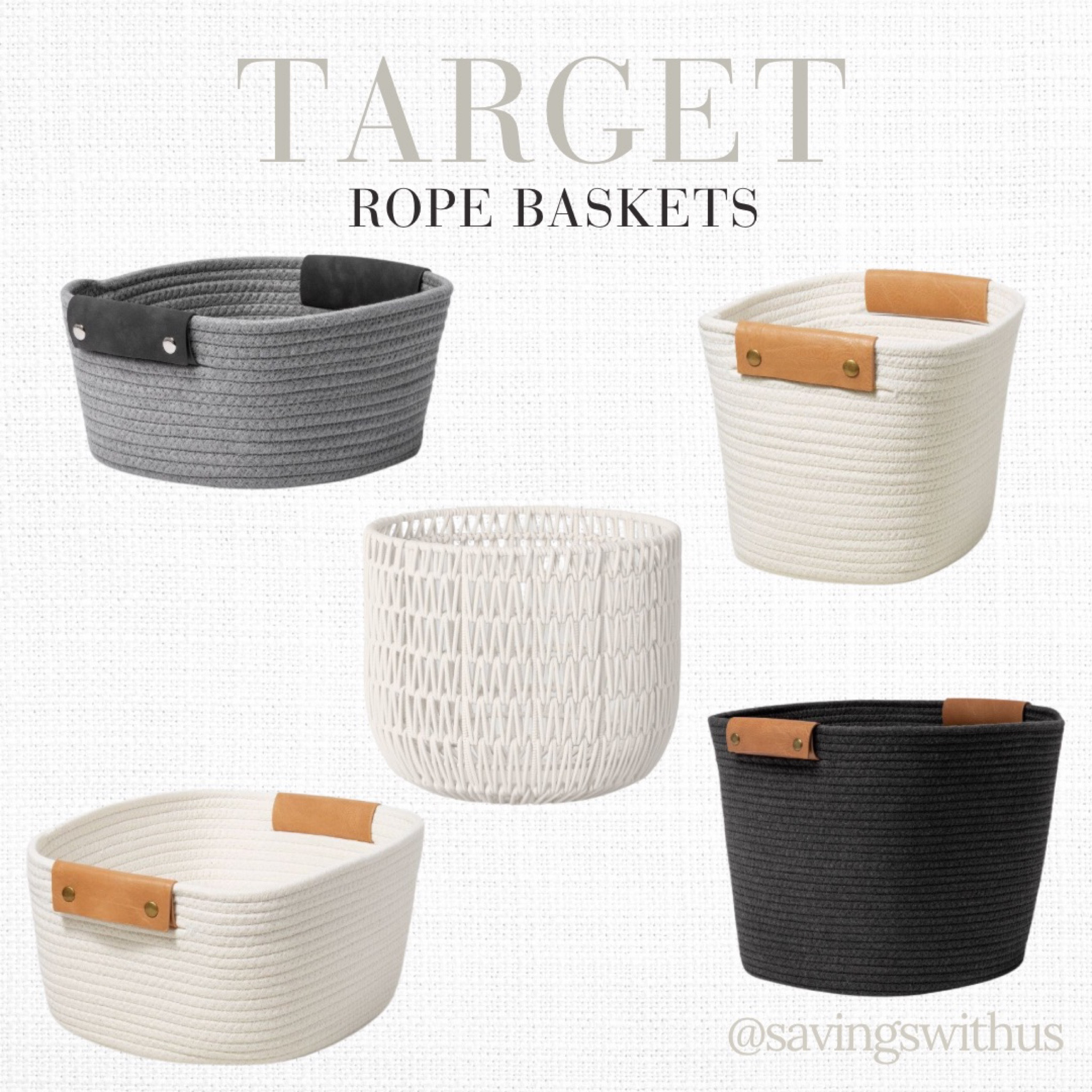 13 Decorative Coiled Rope Basket Cream - Brightroom™ : Target