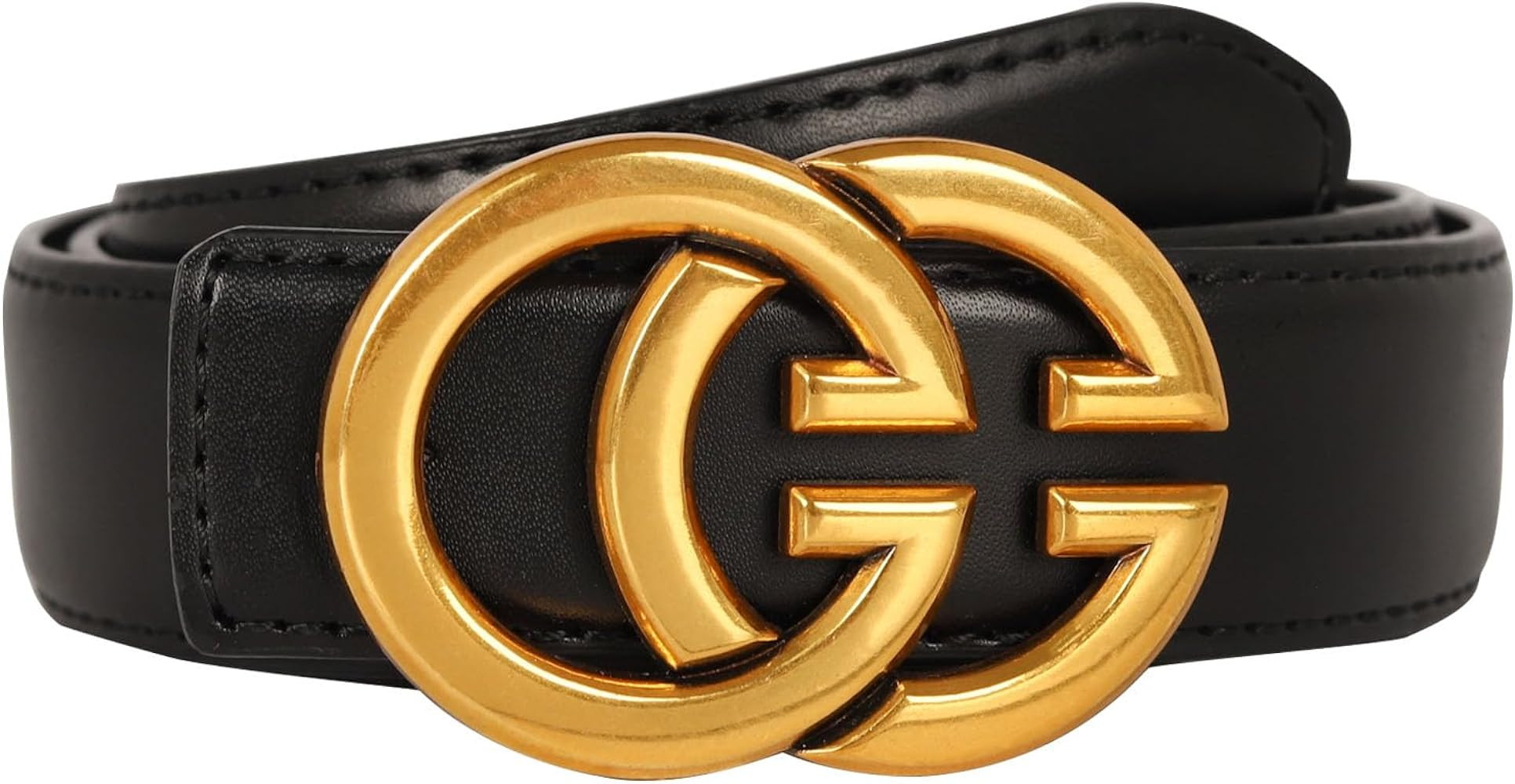 Women's Fashion Classic Metal Buckle Leather Belt with Jeans Dress | Amazon (US)