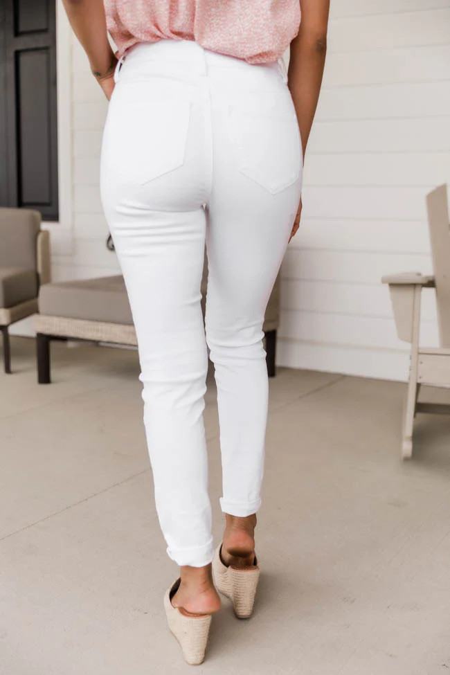 The Laurie White Jeans | The Pink Lily Boutique
