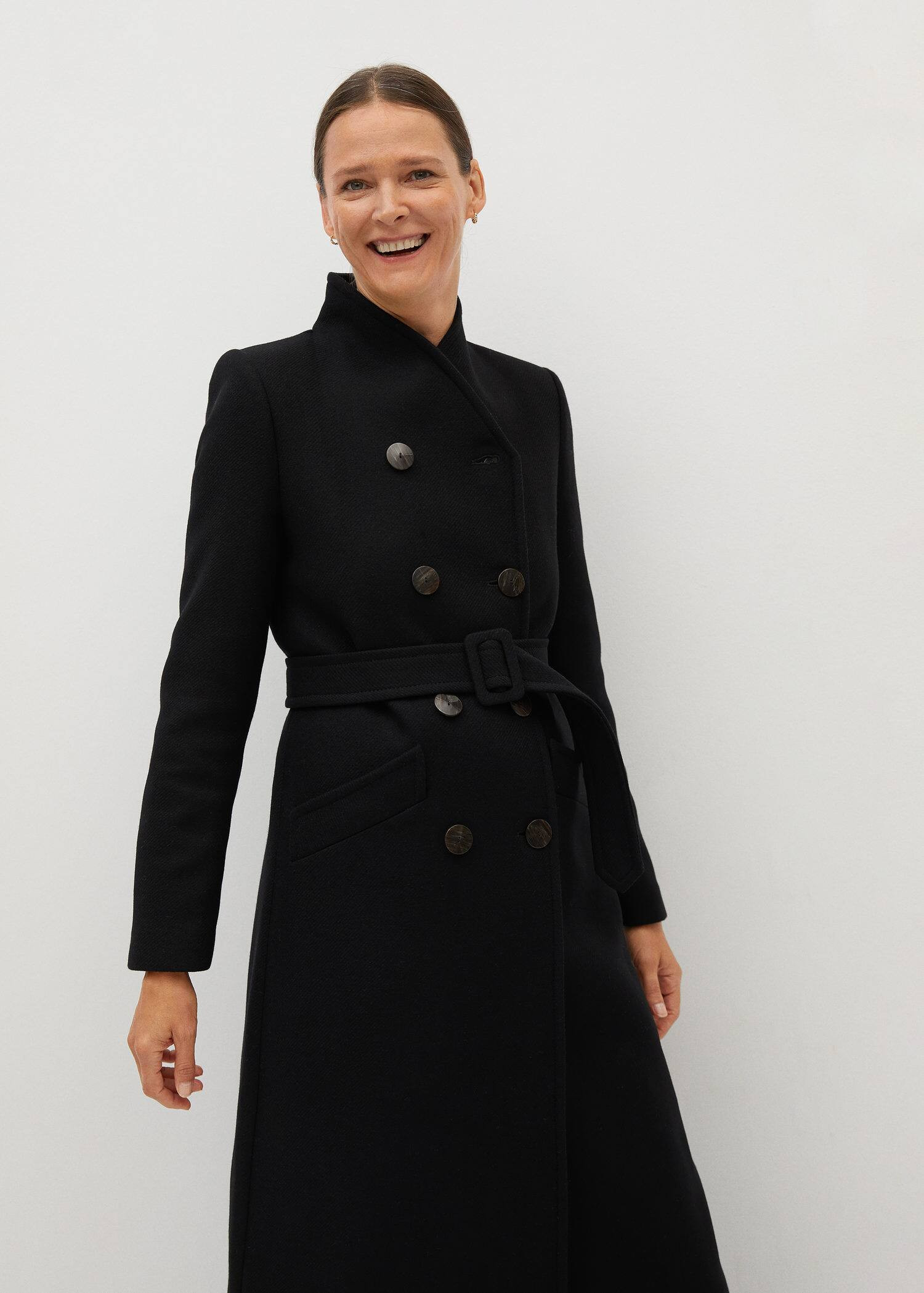 Manteco wool double-breasted coat | MANGO (US)