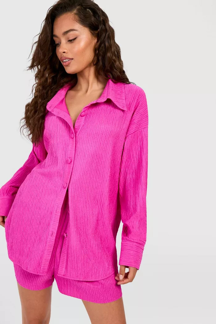 Premium Crinkle Relaxed Fit Shirt | Boohoo.com (UK & IE)