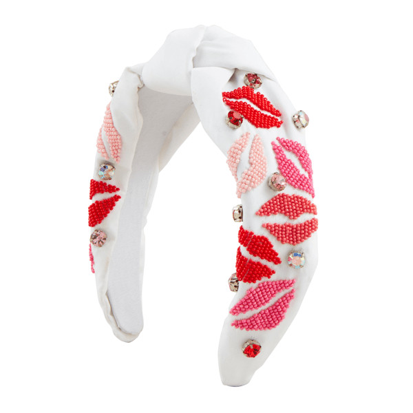 Pink Kisses Beaded Headband | Mud Pie