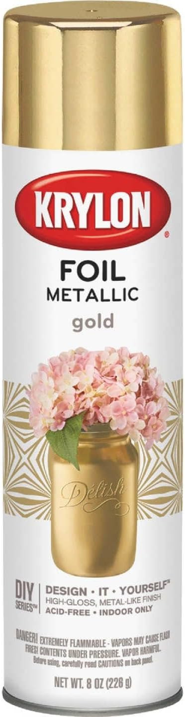 Krylon Foil High Gloss Gold Metallic Spray Paint 8 oz. | Amazon (US)