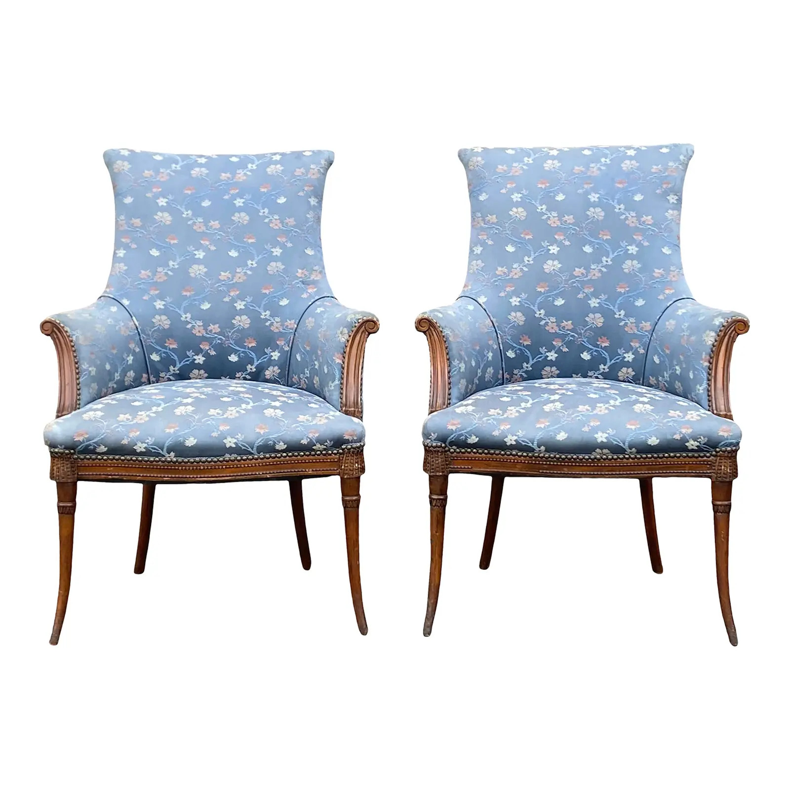 1940's Grosfeld House Fireside Lounge Chairs - a Pair | Chairish