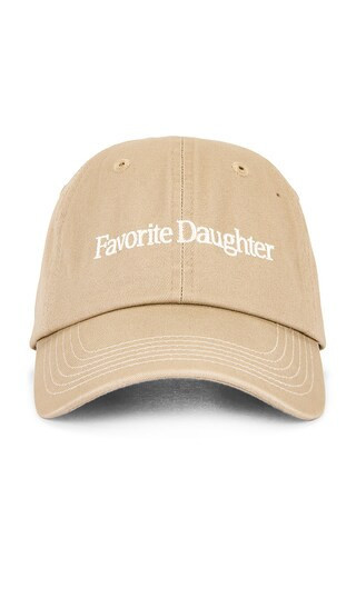 Favorite Daughter Classic Logo Baseball Hat in Beige. | Revolve Clothing (Global)