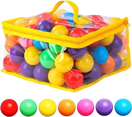 120 Count 7 Colors BPA Free Crush Proof Plastic Balls for Ball Pit Balls for Toddlers Kids 2.2 In... | Amazon (US)