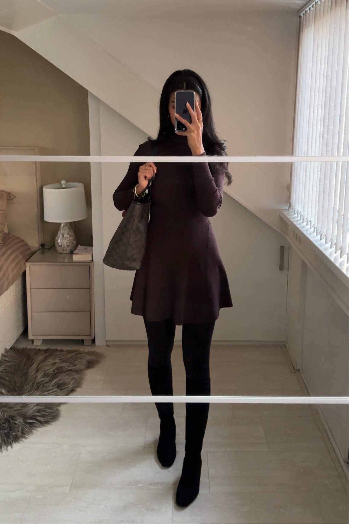 love knits like these - super easy to throw on by themselves or to layer:

Dress: zara last year, similar option is zara 3390/114


Fall back to uni back to school office casual brown outfit warm leggings turtleneck knit dress knee-high boots brown tote bag hairband

#LTKeurope #LTKSeasonal #LTKHoliday