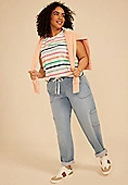 Plus Size m jeans by maurices™ Light Soft Knit High Rise Rolled Hem Jogger | Maurices